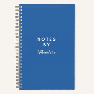 Personalised Modern Blue Notebook