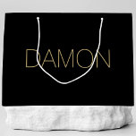 Personalised Modern Bridal Party Groomsman Wedding Large Gift Bag<br><div class="desc">Elevate the joy of gift-giving with our Personalised Modern Bridal Party Groomsman Wedding Large Gift Bag. Tailored for bridesmaids, bachelorette parties, and heartfelt bridal party gifts, these bags serve as a chic and thoughtful touch for every celebration. Ideal for bridesmaid proposals or expressing gratitude to your wedding party, these personalised...</div>