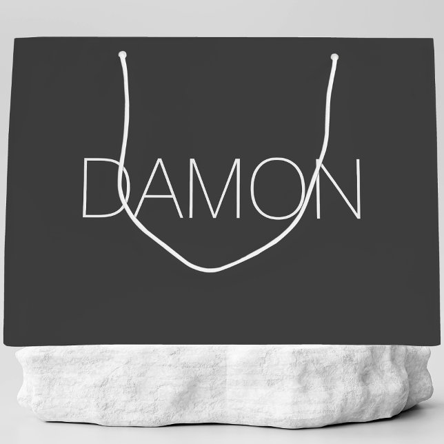 Personalised Modern Bridal Party Groomsman Wedding Large Gift Bag (Creator Uploaded)