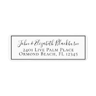 Personalised Modern Calligraphy Return Address