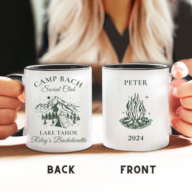 Personalised Modern Camp Bachelorette Party  Coffee Mug (Creator Uploaded)