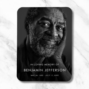 Personalised Modern Celebration of Life Funeral Magnet