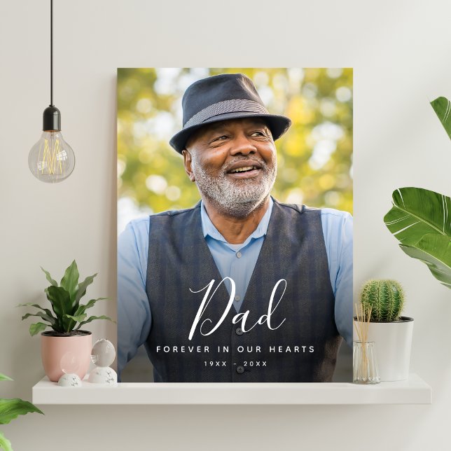 Personalised Modern Celebration of Life Funeral Poster (Dad Memorial Poster)