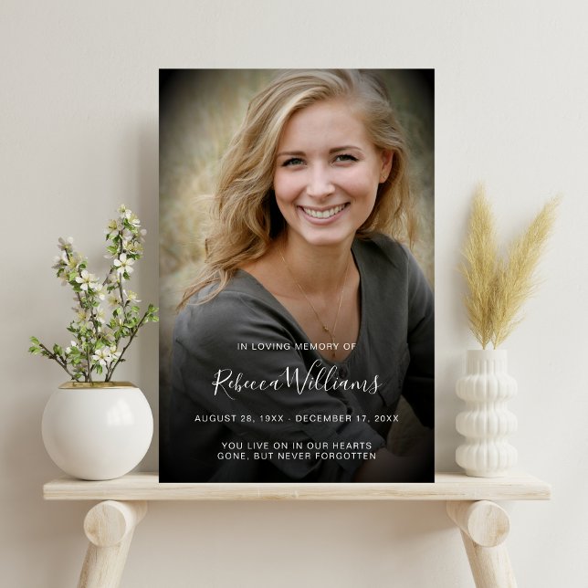 Personalised Modern Celebration of Life Funeral Poster (Photo Memorial Poster)