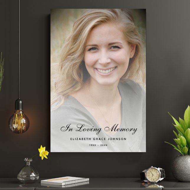 Personalised Modern Celebration of Life Funeral Poster (Custom Photo Memorial Poster)