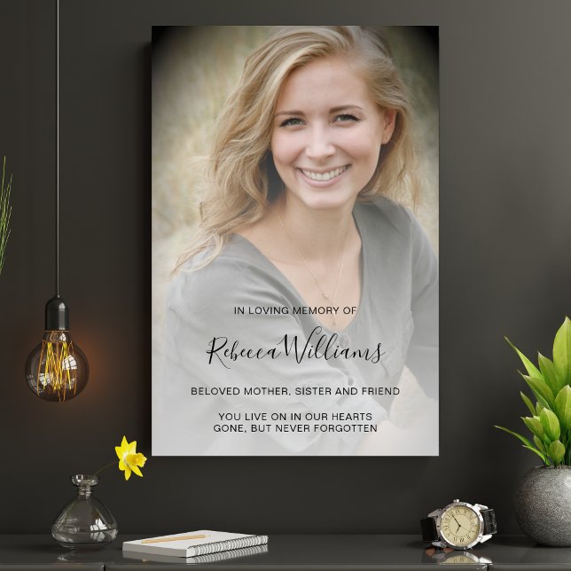 Personalised Modern Celebration of Life Funeral Poster (Custom Photo Memorial Poster)