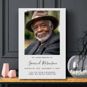 Personalised Modern Celebration of Life Funeral Poster