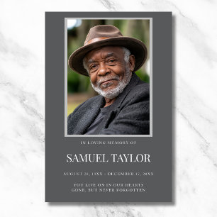 Personalised Modern Celebration of Life Funeral Poster