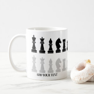 Personalised Modern Chess Piece Game Coffee Mug