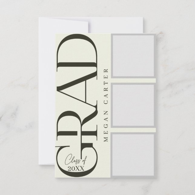 Personalised Modern Class of 2025 Graduation Card (Front)