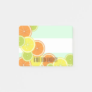 Personalised Modern Colourful Citrus Fruit Slices Post-it Notes
