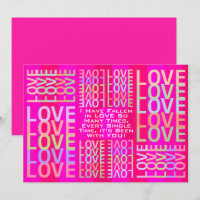 Personalised Modern Colourful "LOVE" Typography Ar