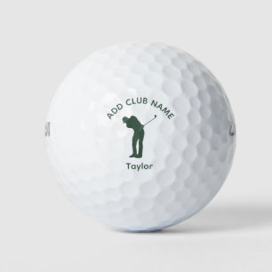 Personalised Modern Country Club Name Golf Balls