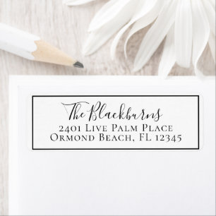 Personalised Modern Custom Return Address Label