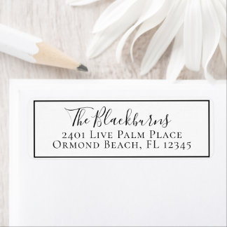 Personalised Modern Custom Return Address Label