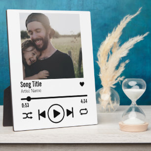 Personalised Modern Dad Photo Song Playlist Plaque