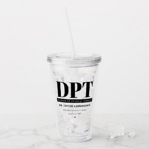 Personalised Modern DPT Doctor of Physical Therapy Acrylic Tumbler