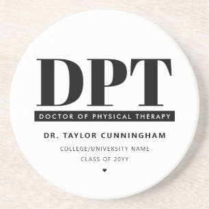 Personalised Modern DPT Doctor of Physical Therapy Coaster