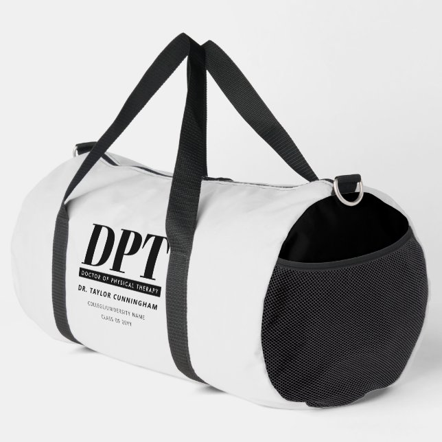Personalised Modern DPT Doctor of Physical Therapy Duffle Bag (Right Corner)