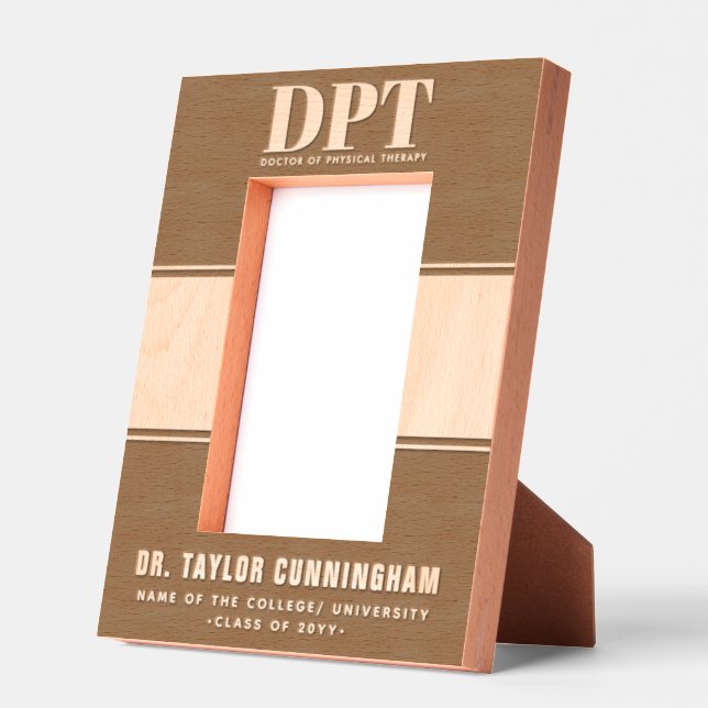 Personalised Modern DPT Doctor of Physical Therapy Etched Frames (Left)