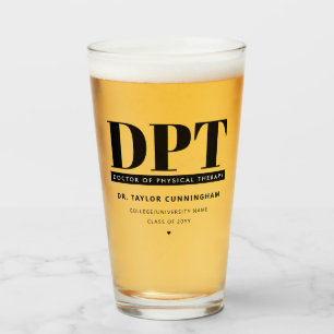 Personalised Modern DPT Doctor of Physical Therapy Glass