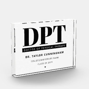 Personalised Modern DPT Doctor of Physical Therapy Photo Block