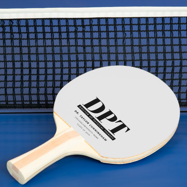 Personalised Modern DPT Doctor of Physical Therapy Ping Pong Paddle (Insitu)
