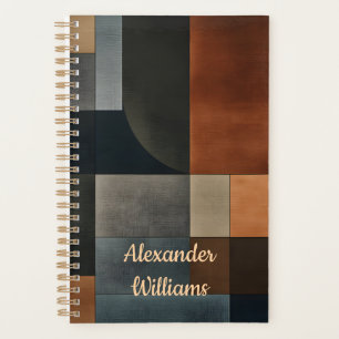 Personalised Modern Earthy Geometric Planner