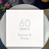Personalised Modern Elegant 60th Anniversary Party
