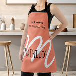 Personalised Modern Elegant Pink Monogram Chef Apron<br><div class="desc">Personalise your modern elegant pink monogram chef apron and cook your favourite Italian recipes. Become a 5 stars Italian Chef and
enjoy the best Authentic Traditional Recipes by Nonna Belinda! © Belytalia 2020</div>