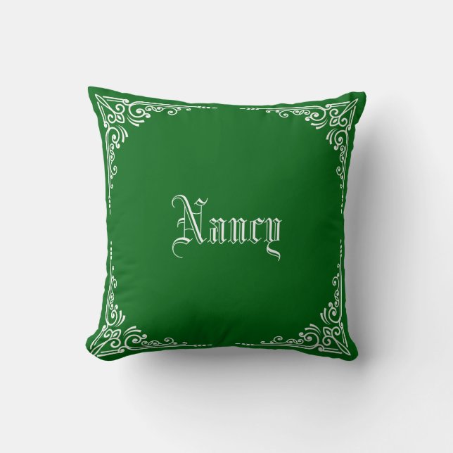 Personalised Modern Elegant Typography Name  Cushion (Front)