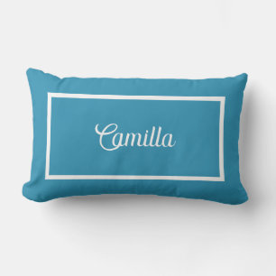 Personalised Modern Elegant Typography Name Lumbar Cushion
