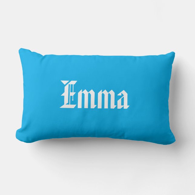 Personalised Modern Elegant Typography Name  Lumbar Cushion (Front)