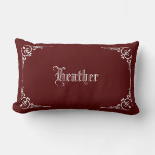 Personalised Modern Elegant Typography Name  Lumbar Cushion