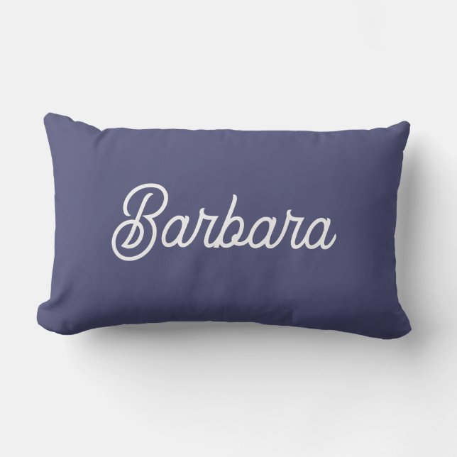 Personalised Modern Elegant Typography Name  Lumbar Cushion (Front)