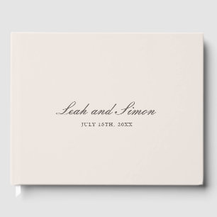 Personalised Modern Elegant Wedding Guest Book