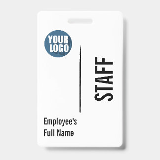 Personalised Modern Employee Logo ID Badge