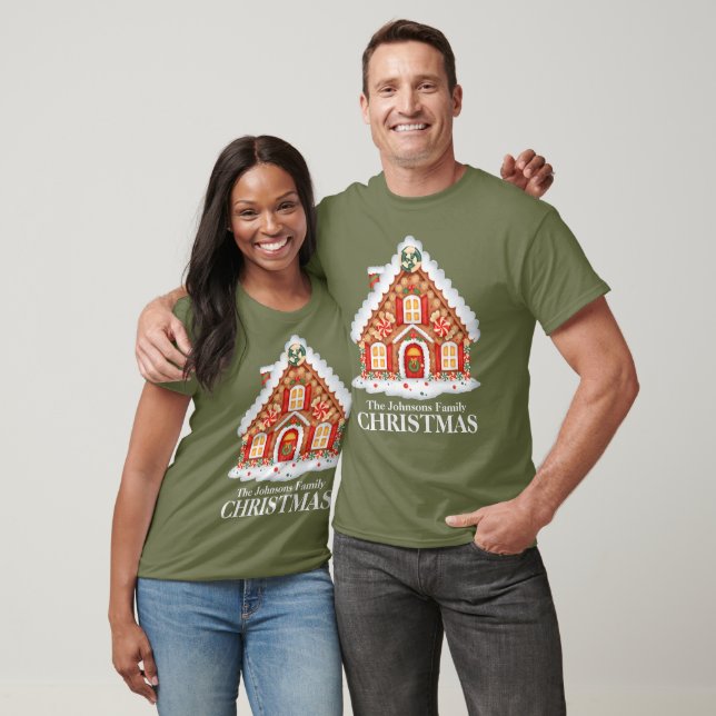 Personalised Modern Family Christmas T-Shirt (Unisex)