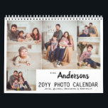 Personalised Modern Family Photo Collage Calendar<br><div class="desc">The design features 6 of your favourite photos on the front and 1 photo for each month page.</div>