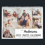 Personalised Modern Family Photo Collage Calendar<br><div class="desc">The design features 6 of your favourite photos on the front and 1 photo for each month page.</div>