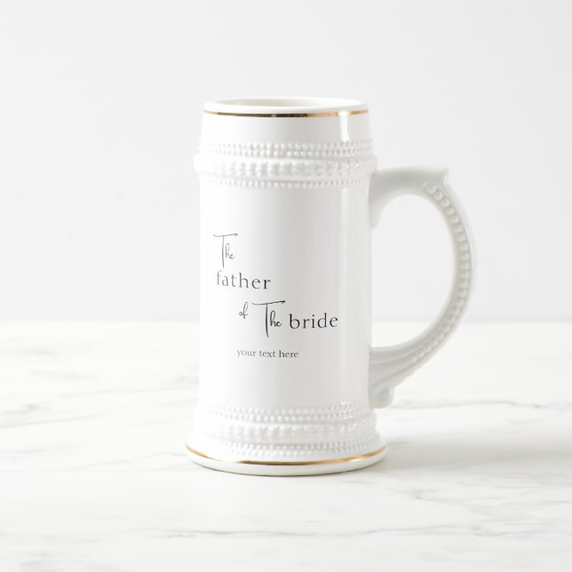 Personalised Modern Father of the Bride Stein (Right)
