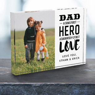 Personalised Modern Fathers Day Photo Plaque