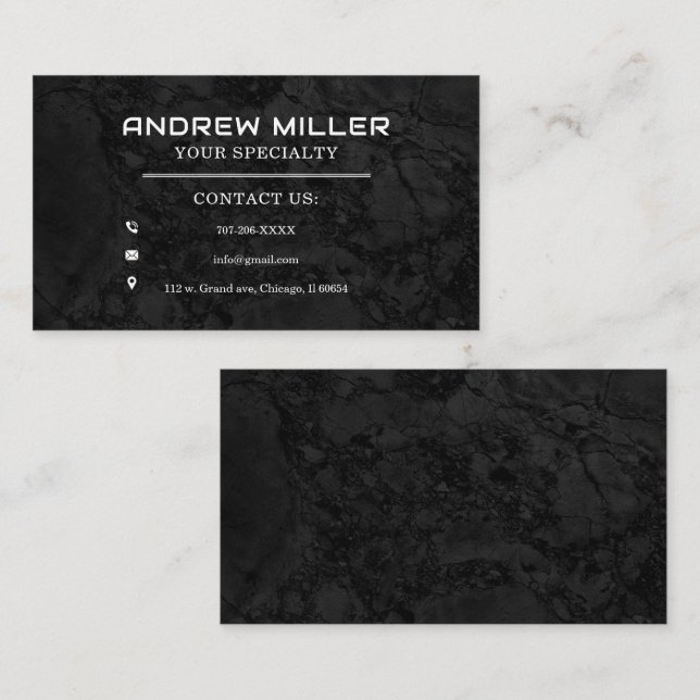 Personalised  Modern Founder Business Card Ideas (Front/Back)