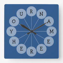 Personalised Modern Fun Name Clock