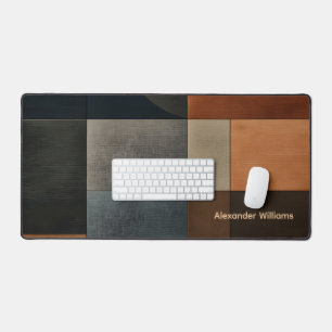 Personalised Modern Geometric Earthy Desk Mat