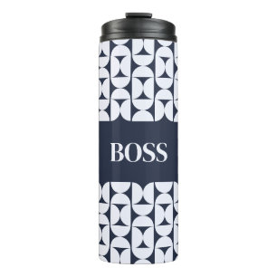 Personalised Modern Geometric Thermal Tumbler