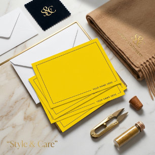 Personalised Modern Gold Flat Note Card