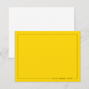 Personalised Modern Gold Flat Note Card