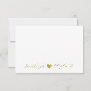 Personalised Modern Gold Handwritten Script Name  Card