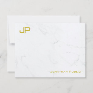 Personalised Modern Gold Marble Simple Template